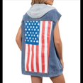 thumbnail image 3 of Chaleco Vaquero Sin Mangas para Mujer con Capucha Extraíble Bandera Nacional XL, 3 of 8