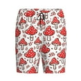 thumbnail image 4 of Fotbe Amanita Red Mushroom Pajama Shorts for Men, Men's Pajama Bottoms, Sleepwear,Short Pajama Pants-, 4 of 9