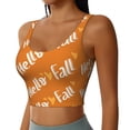 thumbnail image 2 of Pofeuu Hello Fall Print Sports Bra for Women Sexy Vest Yoga Running Gym Fitness Crop Bras Tops-, 2 of 8