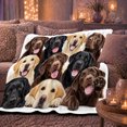 thumbnail image 6 of Friendly Labrador Retrievers Portrait Pet Adoption, Cozy Pet Portrait Pattern, Warm Flannel Blanket for Living Room and Reading Nook, Dog Lovers Friendship Gift, Pet Lover Home Decor, 6 of 9