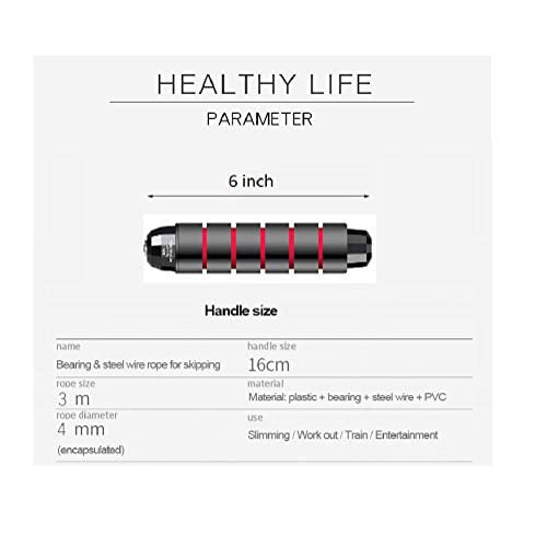 DEGOL Skipping Rope with Ball Bearings Rapid Speed Jump Rope Cable and 6” Memory 