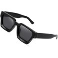 thumbnail image 1 of 2 uds gafas de sol Retro grueso rectángulo grueso mujeres hombres moda estrecho cuadrado negro Tortie marco moda 90s gafas, 1 of 4