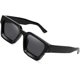 thumbnail image 1 of 2 uds gafas de sol Retro grueso rectángulo grueso mujeres hombres moda estrecho cuadrado negro Tortie marco moda 90s gafas, 1 of 4