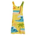 thumbnail image 4 of Ruyang Teen Girls Hawaiian Tank Dresses Cartoon Print Crewneck Loose Sleeveless Sundress Summer Casual Lightweight Beach Dresses, 4 of 4