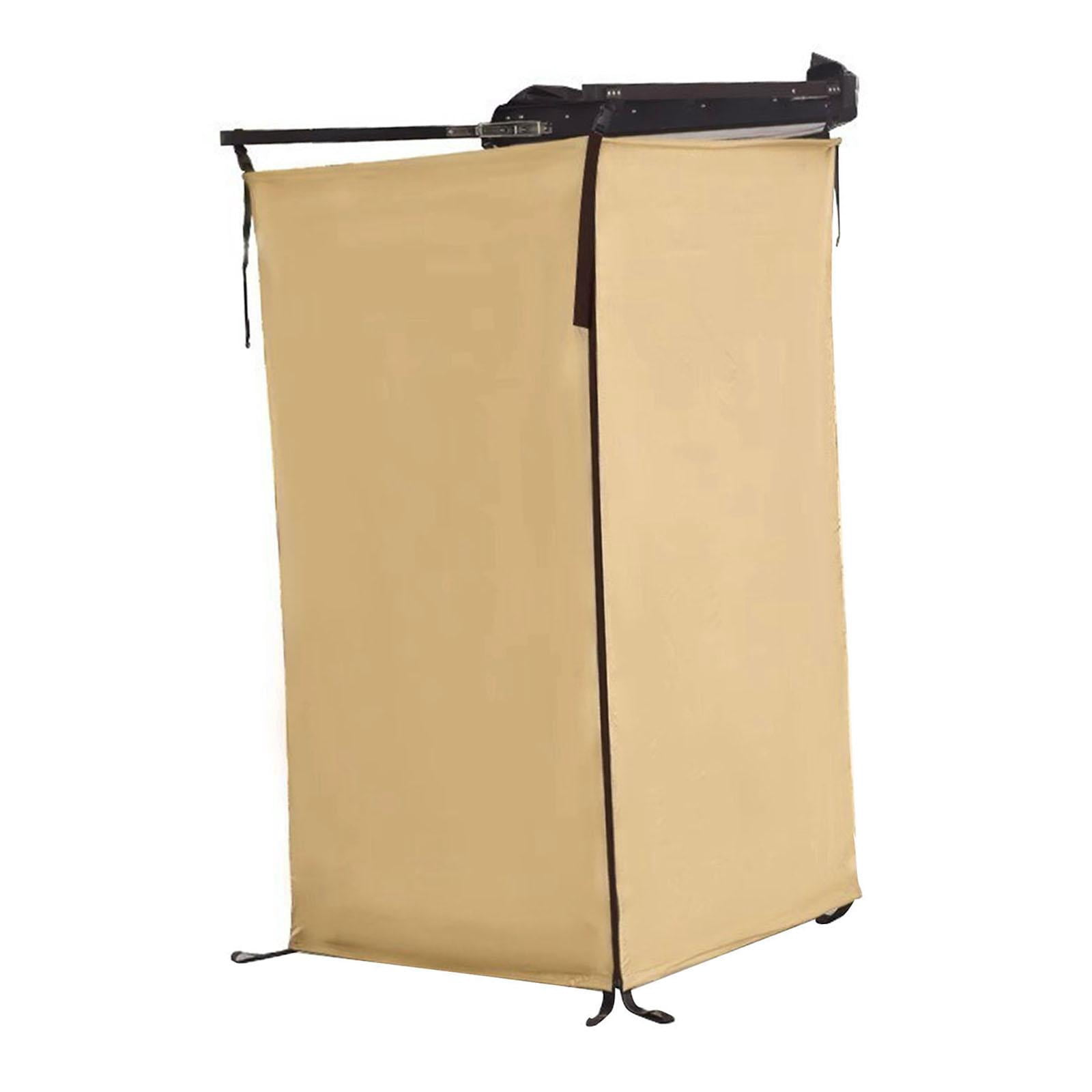 TTETTZ Vehicle Side Shower Tent,Changing Dressing Room Hiking Bathroom Overland Outdoor Toilet Stall for Long Road Trips, Van ,Beach Khaki