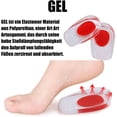 thumbnail image 3 of Plantillas para espolón en el talón, 2 pares de plantillas de gel, almohadillas para el talón, plantillas de gel ortopédicas, plantillas de gel para fascitis plantar, espolón en el talón y a JFHHH pequeña, 3 of 5