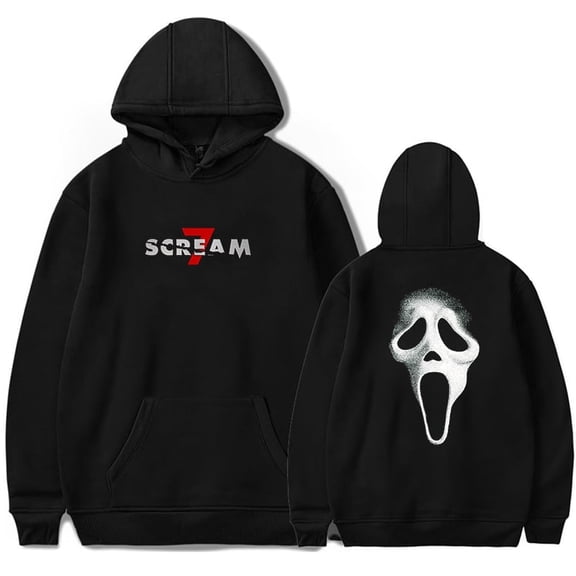 Scream 7 Ghostface Movie Merch Unisex Casual Fashion Long Sleeve Hoodie Sweatshirt for Spring & Autumn