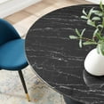 thumbnail image 6 of Modway Lippa 54" Round Artificial Marble Dining Table in Black Black, 6 of 7