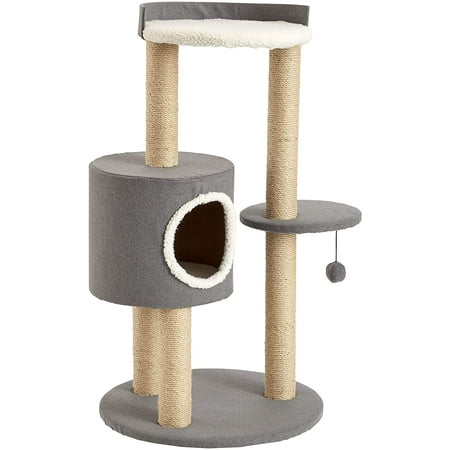 UPC: 0850016786203 | Two by Two Oak 4-Level Cat Tree and Tower