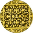 thumbnail image 1 of Ahgly Company Indoor Round Persian Yellow Traditional Area Rugs, 8' Round, 1 of 4