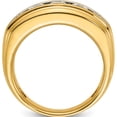 thumbnail image 2 of 14K Yellow Gold Ibgoodman With White Rhodium Men's Polished And Grooved 2 Carat Aa Quality Diamond Ringsize 10 - Jbsp, 2 of 5