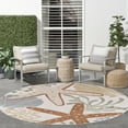 thumbnail image 6 of Nourison Aloha Indoor/Outdoor Ivory Multicolor 5'3" x Round Area Rug (5 Round), 6 of 9