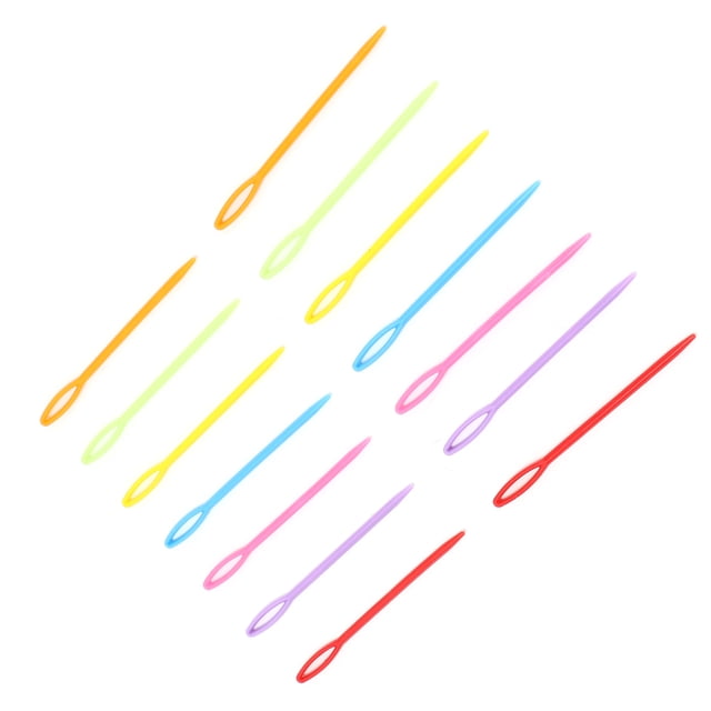 1000Pcs Plastic Sewing Needles LargeEye Colorful Durable Safety Lacing Needles for DIY Sewing HandMade Crafts