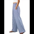 thumbnail image 2 of Pantalones Palazzo de Cuadros para Mujer, Pantalones de Pijama de Cintura Alta y Pierna , Pantalones Casuales Bonitos con Bolsillos Azul L, 2 of 9
