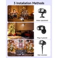 thumbnail image 3 of Proyector navideño con forma de copo de nieve, arte con luces en exteriores reales, 3 of 7