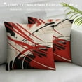 thumbnail image 3 of Nawypu  Red Throw Pillow Covers Square, Decorative Modern Abstract White Geometric Pattern Gray Accent Pillowcases Decor for Couch Sofa Living Room Farmhouse Outdoor, 3 of 5