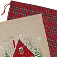 thumbnail image 4 of Holiday Time 2 Count Multi Color Fabric Bags with Drawstring Width 11.5" by Height 11.5" for Xmas Package Storage, 4 of 6