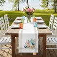 thumbnail image 4 of Table Runners 120 Inches Long Dress Scarves, Coastal Starfish Farmhouse Coffee/Dining/Kitchen Table Runner for Living Room, Nautical Shells Coral Eucalyptus Stripes 13x120 Inch, 4 of 9