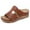 Brown -- Women Sandals Savings 2024 Prime Deals, variant on Women's Platform Wedge Comfort Cross Strap Slide Sandals-Orthopedic Sandals Walking Sandals Breathable holes Arch Support Footbed Indoors Or Outdoors Slip On Shoes