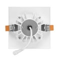 thumbnail image 5 of Maxxima 4 in. Low Kelvin Slim Square Recessed Anti-Glare LED Downlight, White Trim, Canless IC Rated, 1200 Lumens, 5 CCT 2200K-3500K, 5 of 10