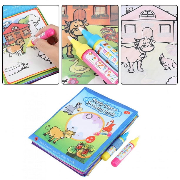 Cahier de dessin à colorier avec de l \ 'eau pour enfants magiques enfants  peinture jouet éducatif (ferme) -SEC