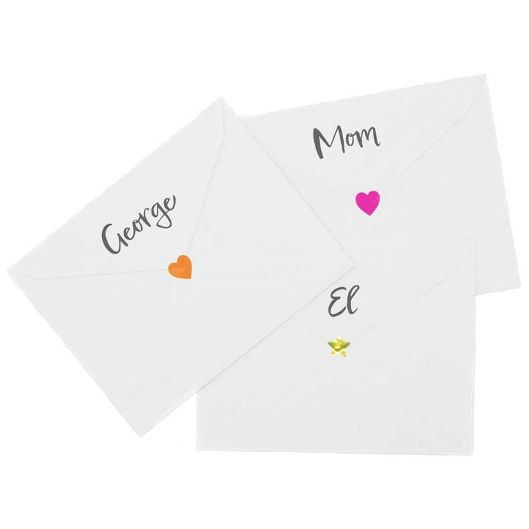 Orange Heart Stickers, 0.5 Inch Wide, 1000 Labels on a Roll 