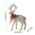 thumbnail image 3 of Sparkling Flocked Reindeer Ornament – 8.3" Shatterproof Christmas Decor for Tabletops, Gifts & Festive Displays (Multicolor)‌, 3 of 7