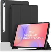 Procase Trifold Folio Case with TPU Back compatible with Galaxy Tab S10 Lite/ S10 FE/ S9 FE 10.9" -Black