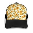 thumbnail image 3 of Naloa Classical Cute Sunflower Adult adjustable Print Baseball Hat, Patchwork curved brim baseball capfor Men and Women, One Size, 3 of 5