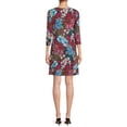 thumbnail image 4 of Time and Tru Women's Knit Dress with 3/4-Length Sleeves, 4 of 5