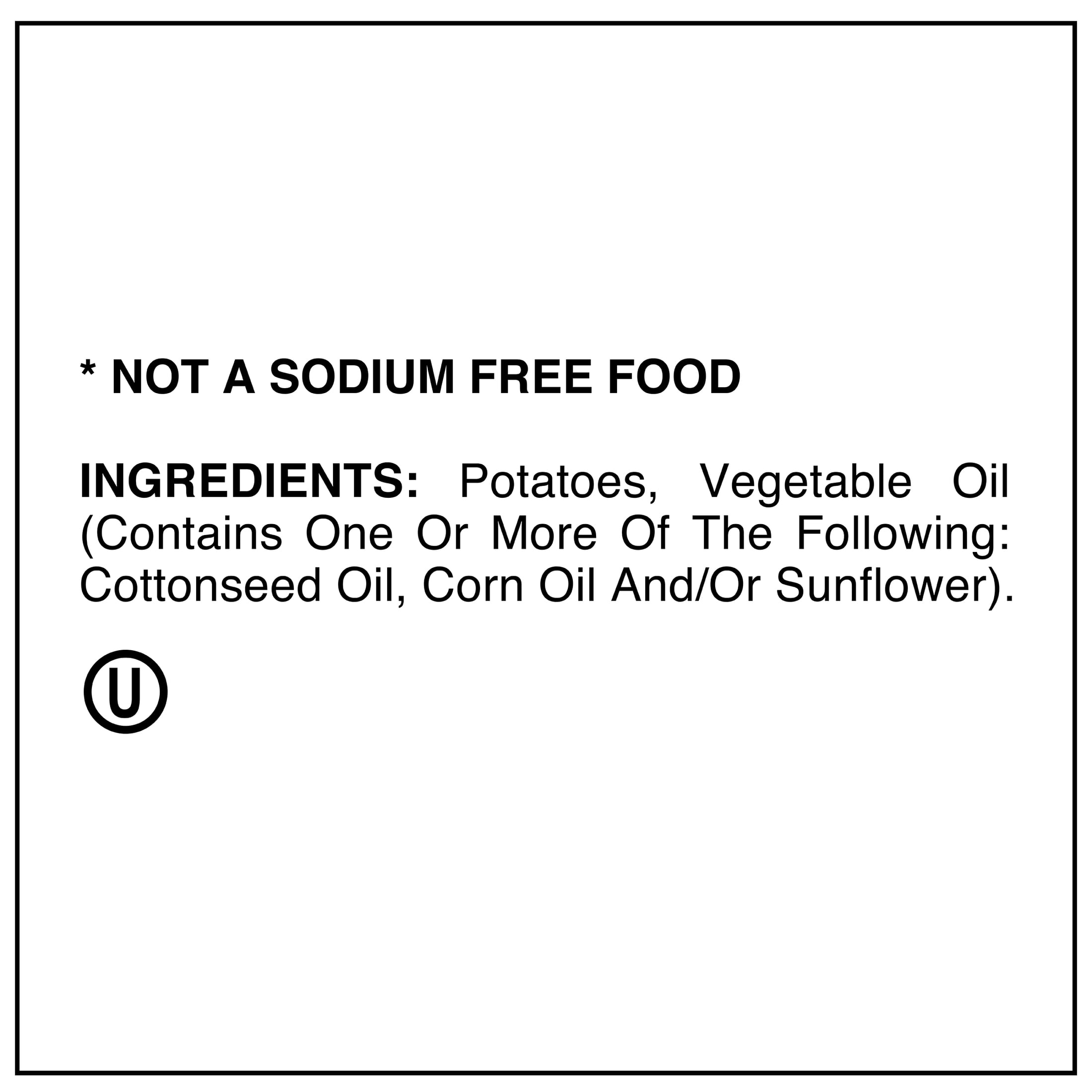 Utz No Salt Added Original Potato Chips, Gluten-Free, Family Size, 7.75 oz Bag