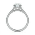 thumbnail image 3 of Bow Jewelry 14K White Gold Plated Moissanite Ring - Radiant Cut 2.1 Ct Excellent Moissanite Ring for Women's - Eternity Split Shank Moissanite Jewelry, 3 of 3