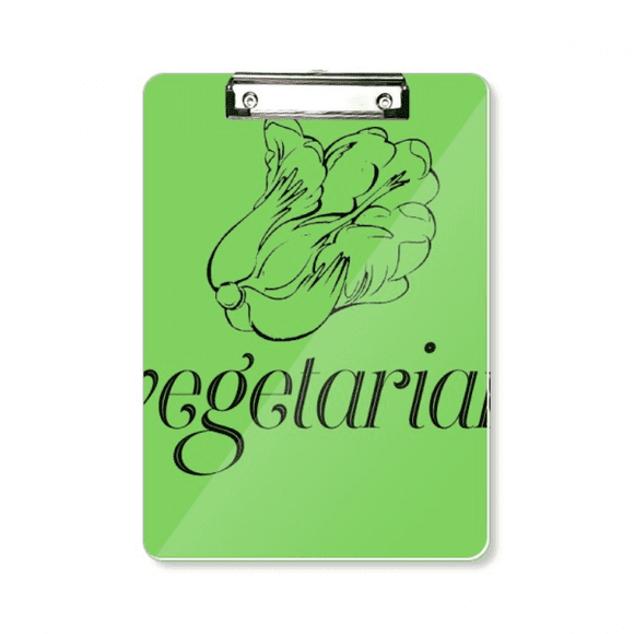 Cool Vegetarian Clipboard Folder Writing Pad Backing Plate A4