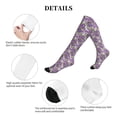 thumbnail image 6 of Bixox Violets Flowers Print Compression Socks,Compression Socks Women & Men Circulation for Medical,Running,Athletic, 6 of 7