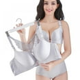 thumbnail image 3 of Women Plus Size Push Up Bra Front Buckle Lace Butterfly Back Brassiere, 3 of 14