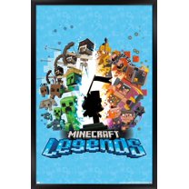 Minecraft: Legends - Blue Wall Poster, 22.375" x 34" Framed