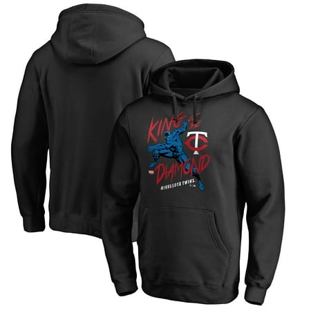 - Minnesota Twins Fanatics Branded MLB Marvel Black Panther King of the Diamond Pullover Hoodie - Black