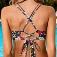 thumbnail image 4 of Women Plus Size tank top Swimsuit tops Graphic Sleeveless swimwear Bathing tops Floral print cropped camis CROSS-KNOT Boho Beach Pool,Red,SIZE M, 4 of 8