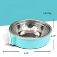 thumbnail image 2 of Crate Dog Bowl,Stainless Steel Removable Hanging Food Water Bowl Cage Coop Cup for Dogs,Cats,Birds,Small Animals (Blue, Large), 2 of 7