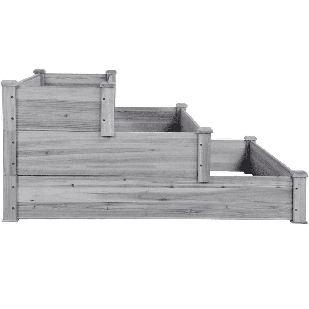 Renwick 3 Tier Raised Garden Bed Elevated Planter, Gray