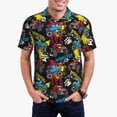 thumbnail image 1 of Balery Monster Car Camisa Polo de Hombre con Estampado, de Manga Corta y Tejido Medio, Camisa Tipo Golf Polo-Large, 1 of 6