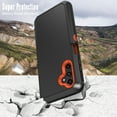 thumbnail image 3 of TASHHAR Samsung Galaxy A04S Case/A13 5G Case with Belt Clip Holster+Privacy Screen and Lens Protector Military Grade Heavy Duty 3 in 1 Shockproof Armor for Galaxy A04S/A13 5G Phone - Black+Orange, 3 of 10