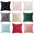 thumbnail image 5 of Fiudx Juego de Fundas de Almohada Navideñas de Lino Suave con Estampado de Copos de Nieve, Decoración Acogedora para Sala de Estar, Ambiente Festivo, Sofá, Oficina, 45,7 X 45,7 Cm, 4 Piezas, 5 of 5