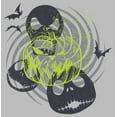 thumbnail image 2 of Men's The Nightmare Before Christmas Jack Faces Swirl Graphic Tee Athletic Heather Medium, 2 of 5
