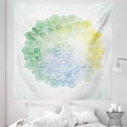 thumbnail image 1 of Lotus Tapestry, Boho Mandala in Soft Tones Watercolor Traditional Art, Fabric Wall Hanging Decor for Bedroom Living Room Dorm, 5 Sizes, Jade Green Pale Blue, by Ambesonne, 1 of 1
