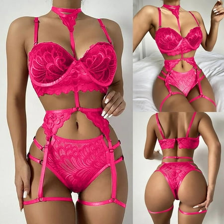 

Hxroolrp New Sexy Fashion Lace Lingerie Underwear Sleepwear Steel Ring Pajamas Garter