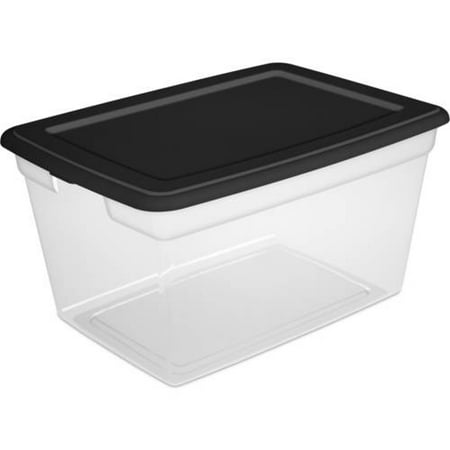 Sterilite 58 Qt Storage Box Black Case Of 8 Walmart Com