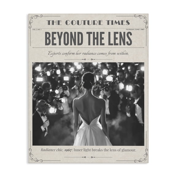 Stupell Industries Glam The Couture Times Magazine Canvas Art, 16 x 20, by A Barefoot Stylist