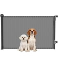 thumbnail image 1 of PawHut Retractable Dog Gate, Extends to 55" Wide, Mesh Pet Gate, 1 of 10