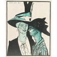 thumbnail image 2 of Stuart Davis 12x14 Black Ornate Wood Framed Double Matted Museum Art Print Titled: Gee, Mag, Think of Us Bein’ on a Magazine Cover! (1913), 2 of 5
